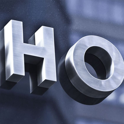 letras em relevo